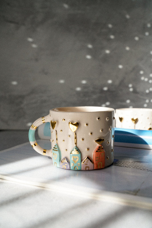 Cottage Ceramic Coffee and Tea Cup