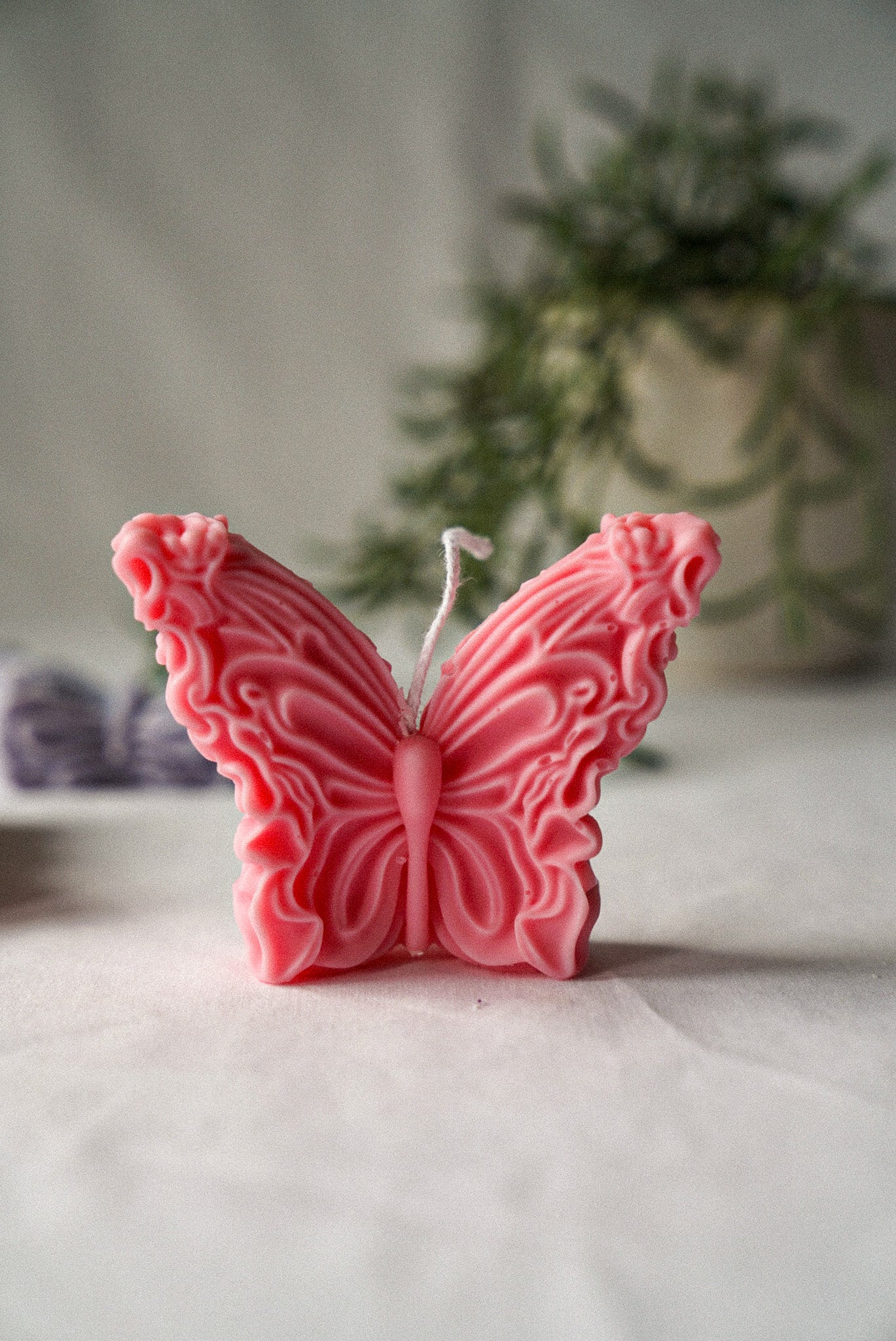 Pink Butterfly Soy Wax Candle