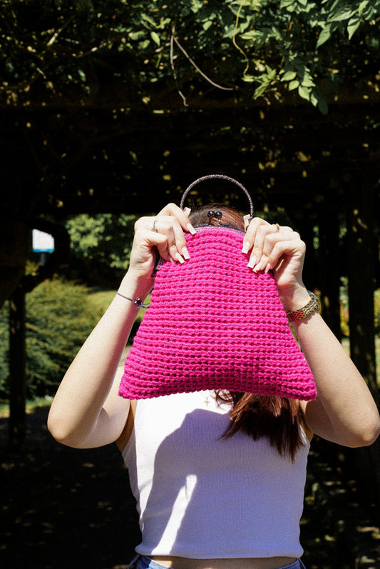 Small Pink Handcrafted Day and Night Bag