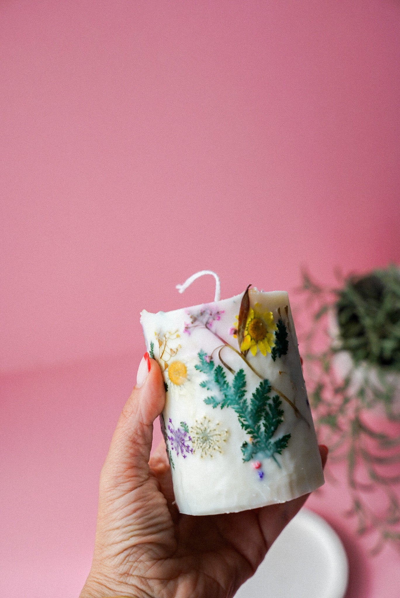 Rustic Handmade Botanical Dry Flowers Candles