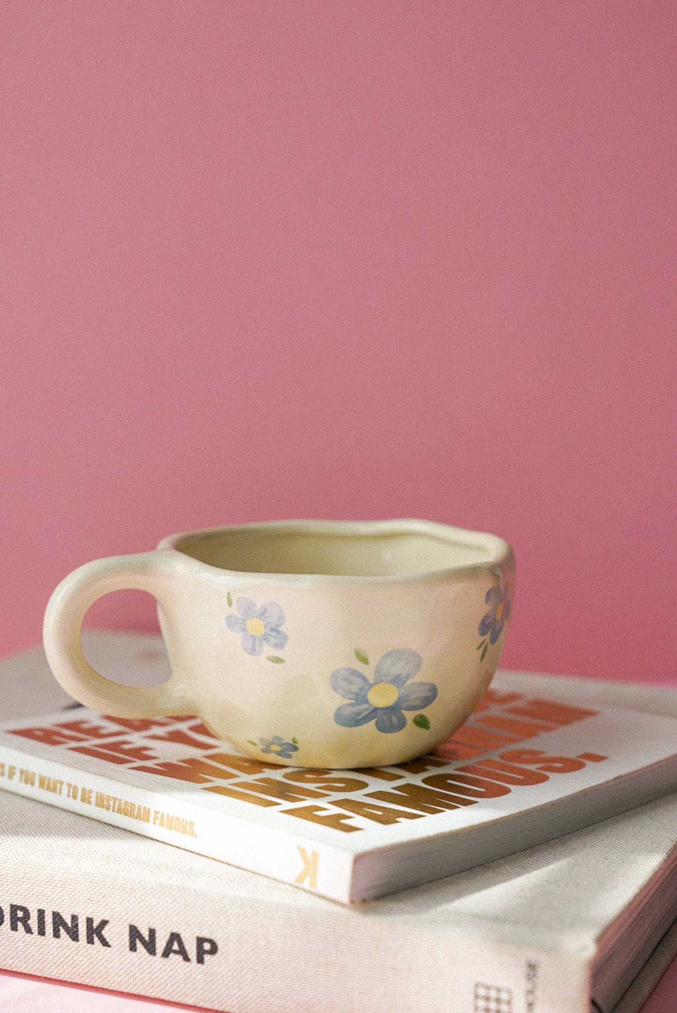 Blue Flower Ceramic Coffee Cup / Tea Mug