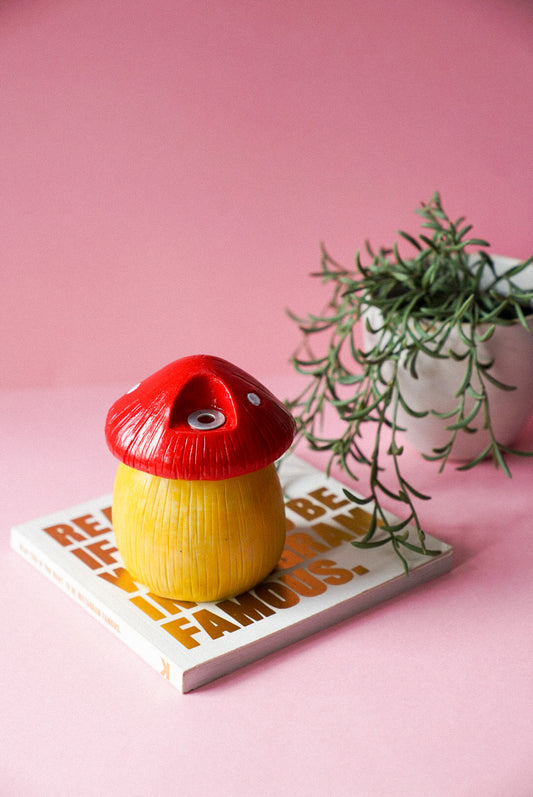 Mushroom House Incense Cone Burner