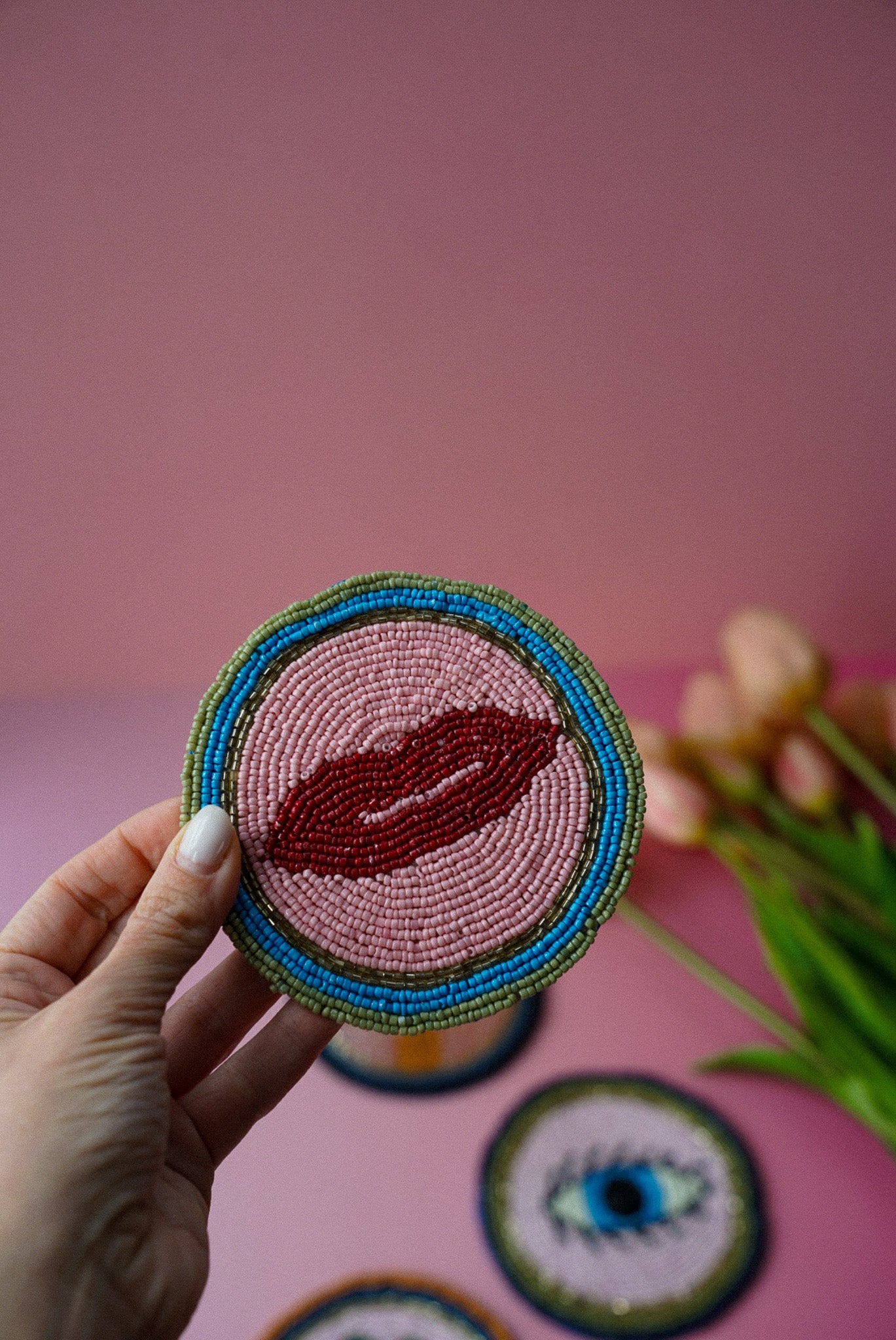Icon Beaded Coasters Set of 4