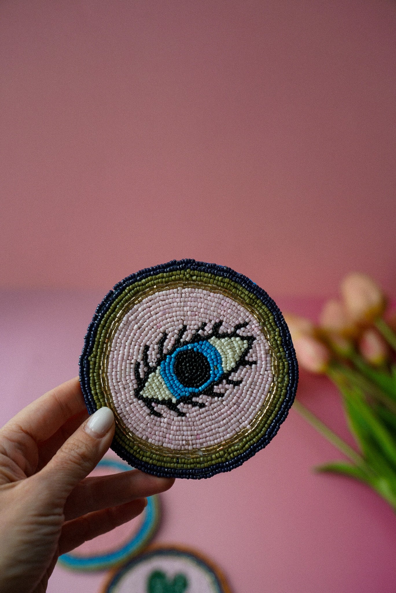 Icon Beaded Coasters Set of 4