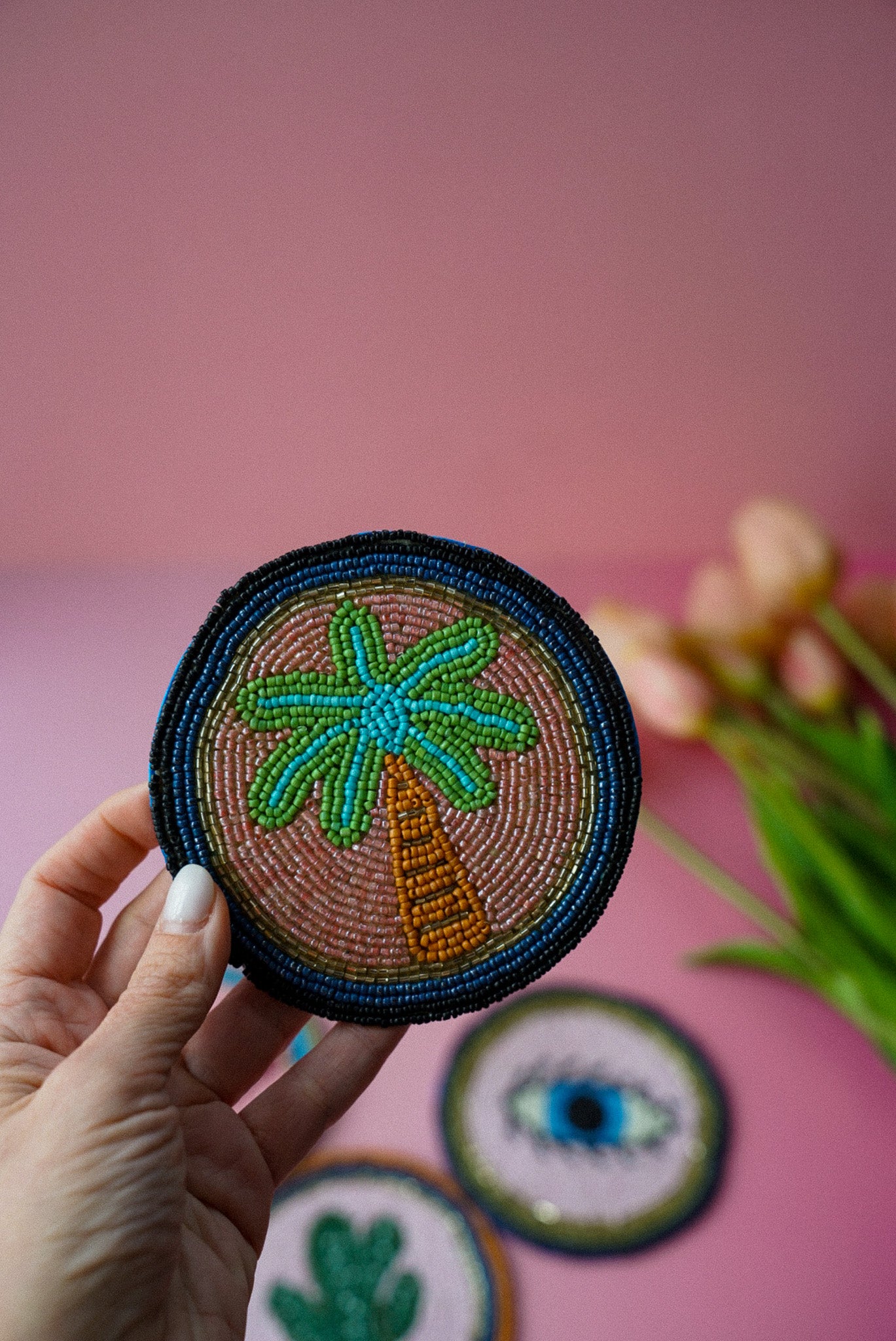 Icon Beaded Coasters Set of 4