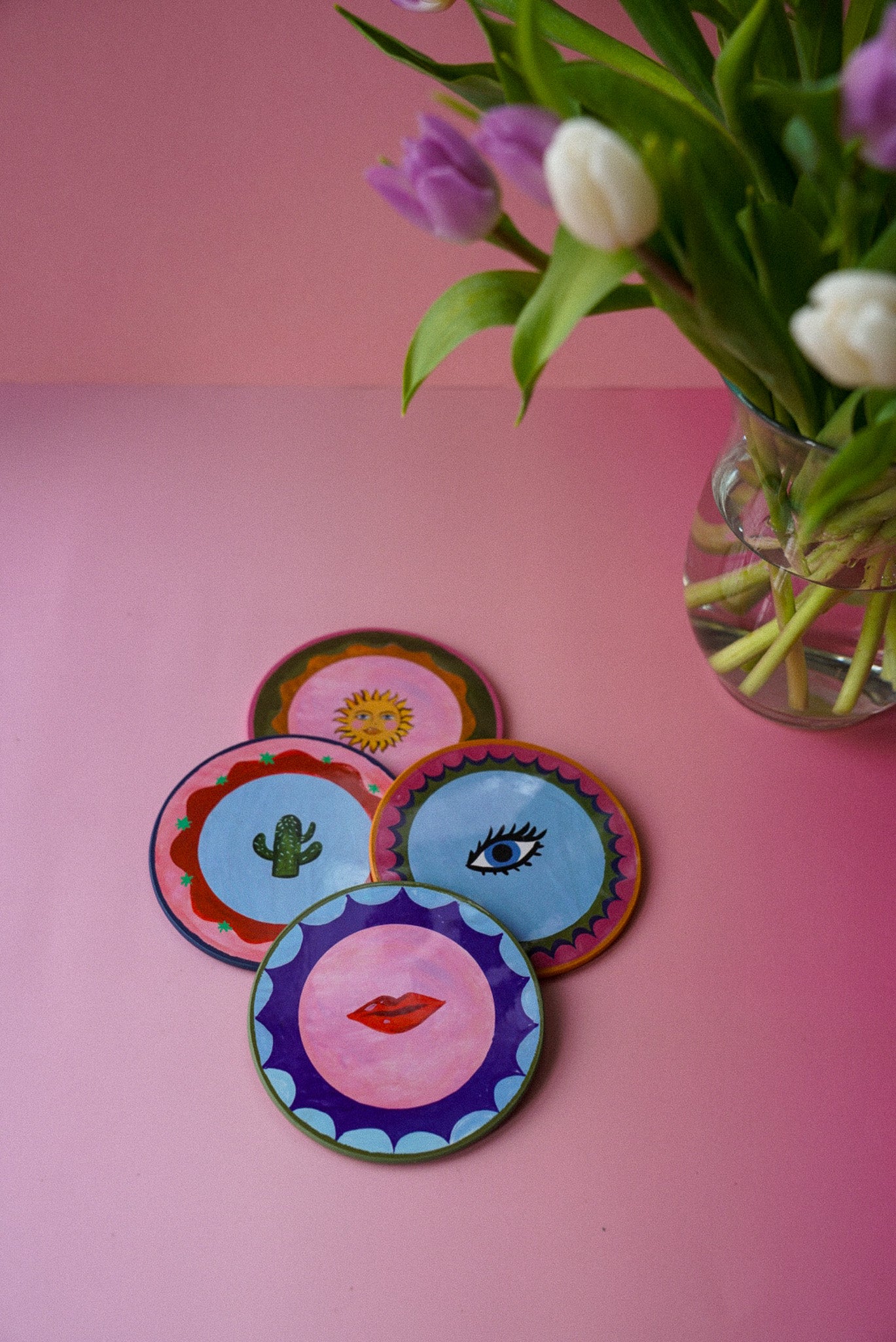 Icon Cork Backed Coasters Set of 4