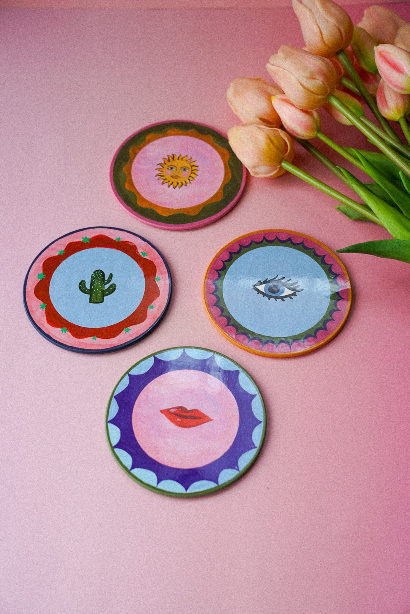 Icon Cork Backed Coasters Set of 4