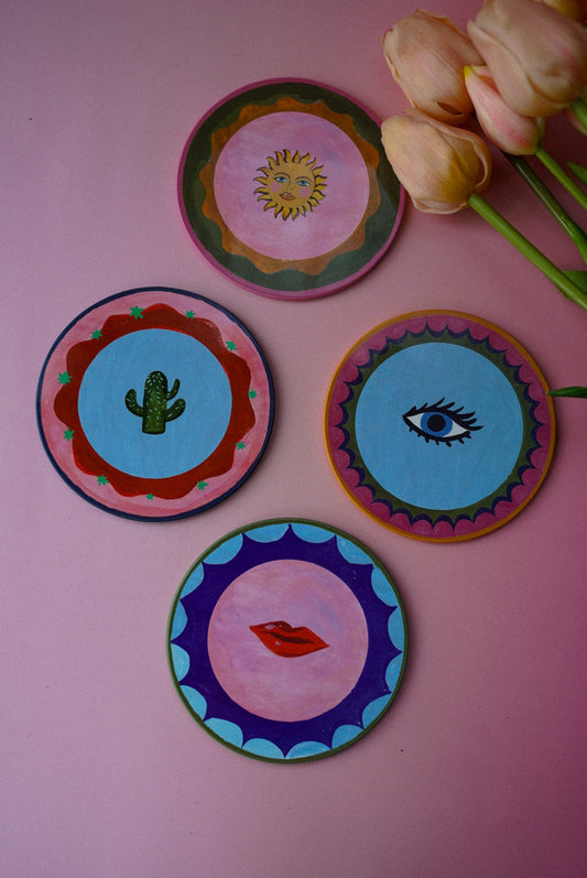 Icon Cork Backed Coasters Set of 4