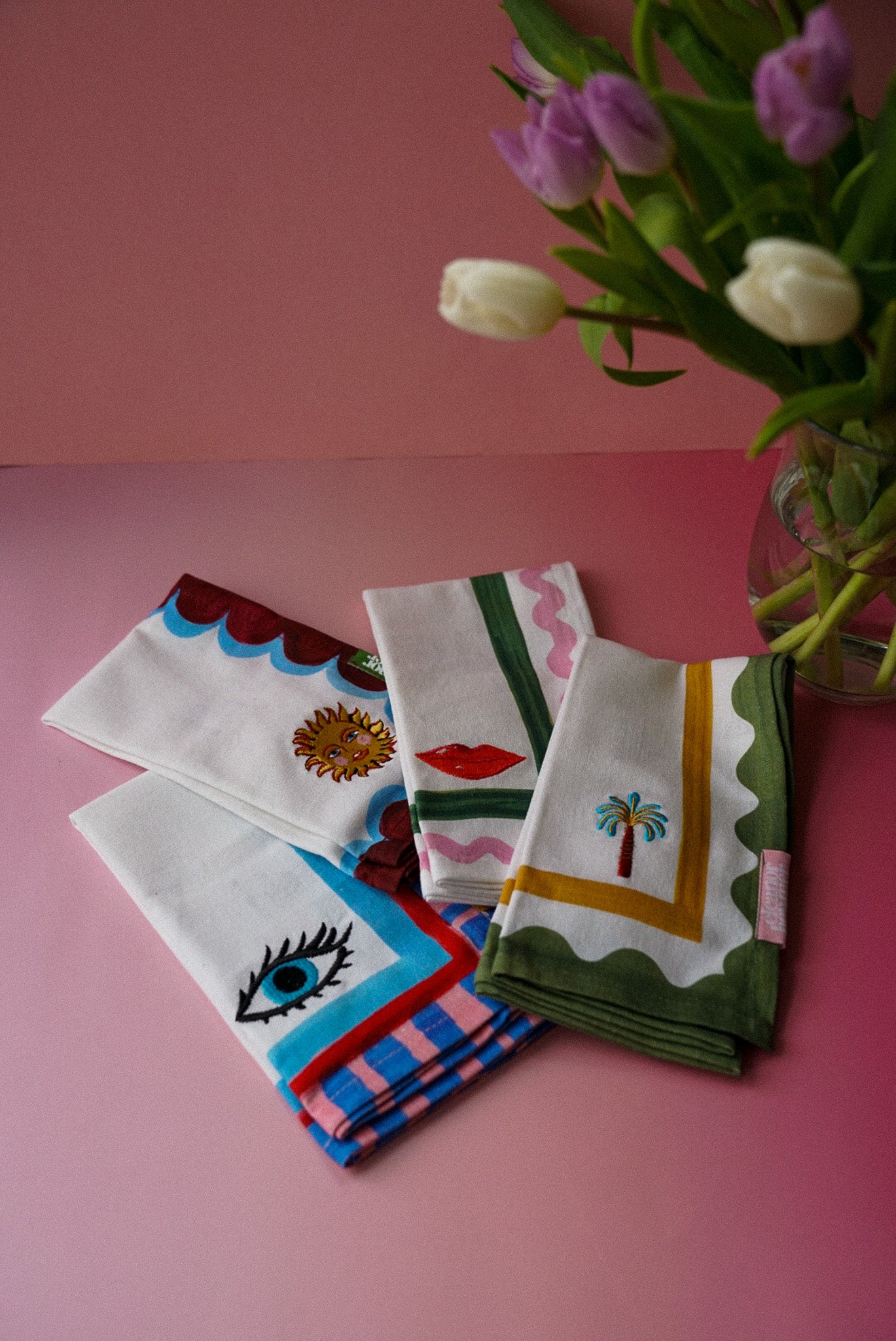 Set of Four Icon Napkins