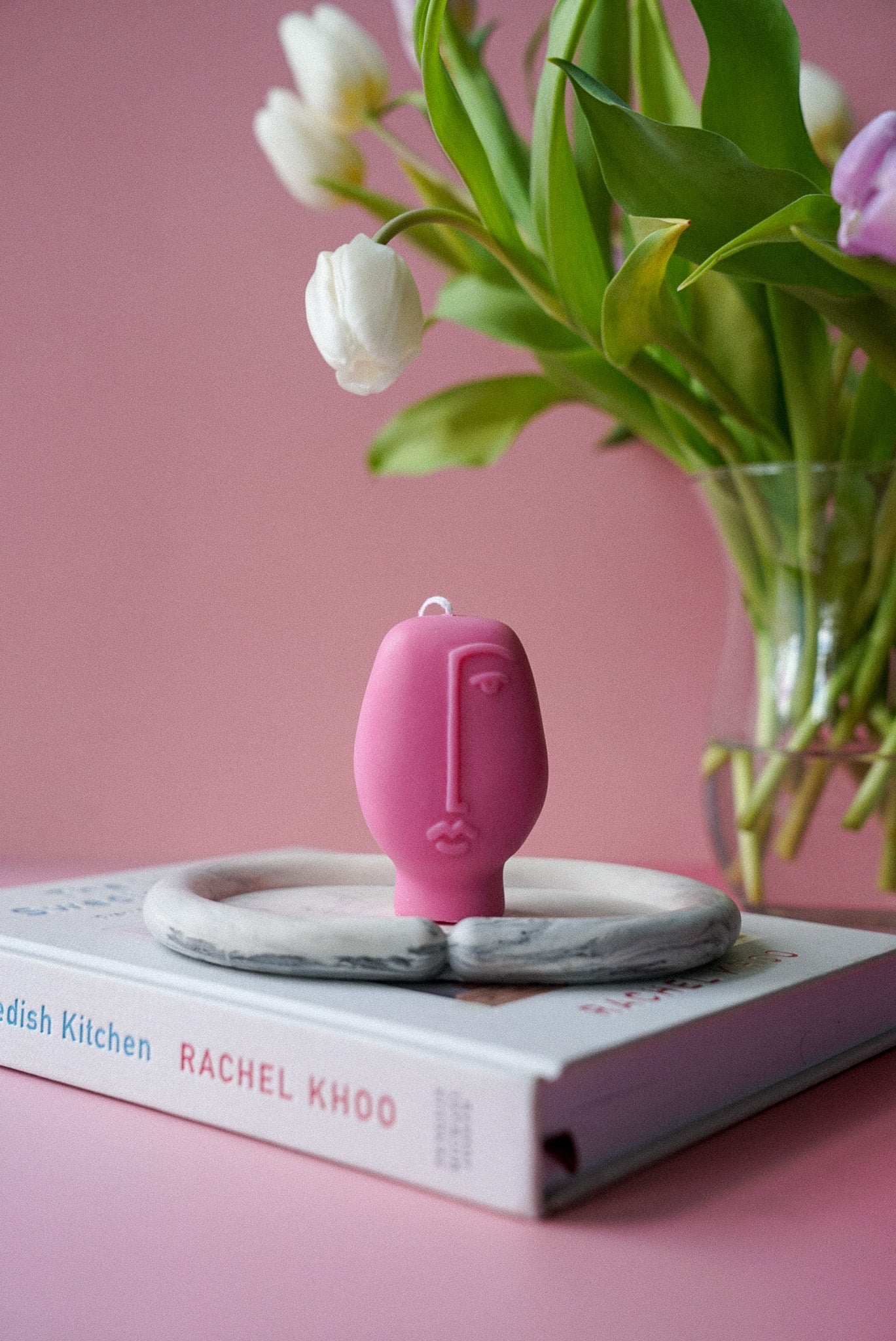 Abstract Picasso Face Candle