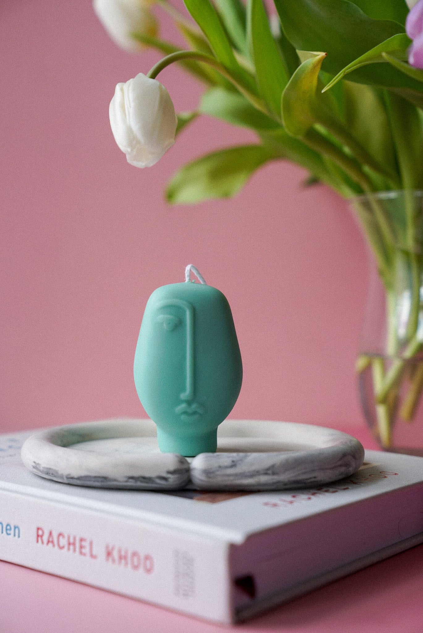 Abstract Picasso Face Candle