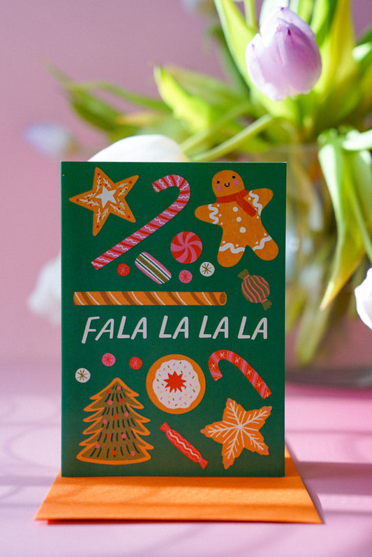 Fala La La La Christmas Candy Card