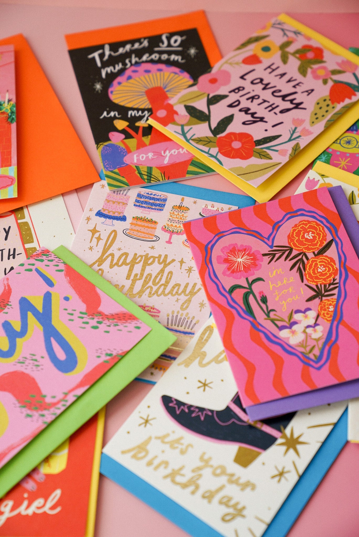 Happy Birthday Pink Cake Card