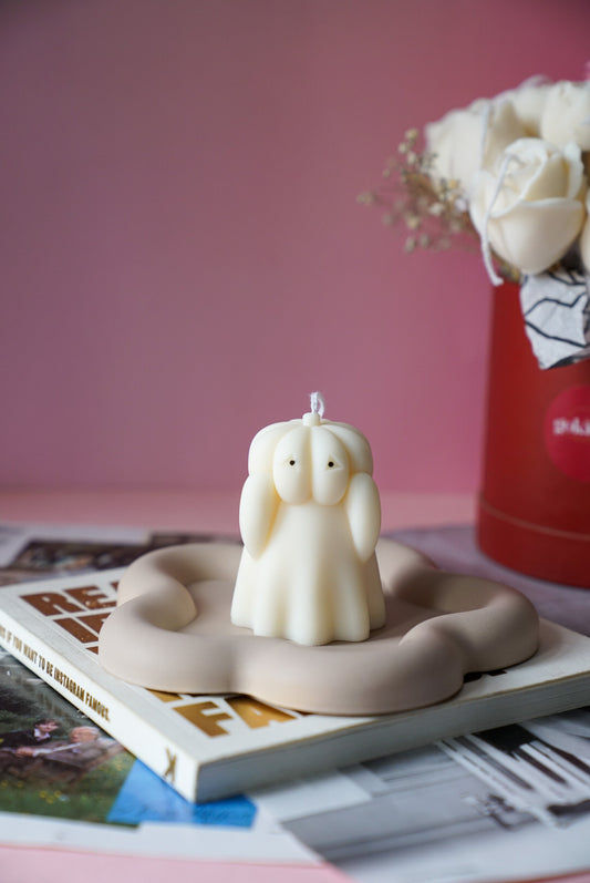 Pumpkin Head Ghost Soy Wax Candle