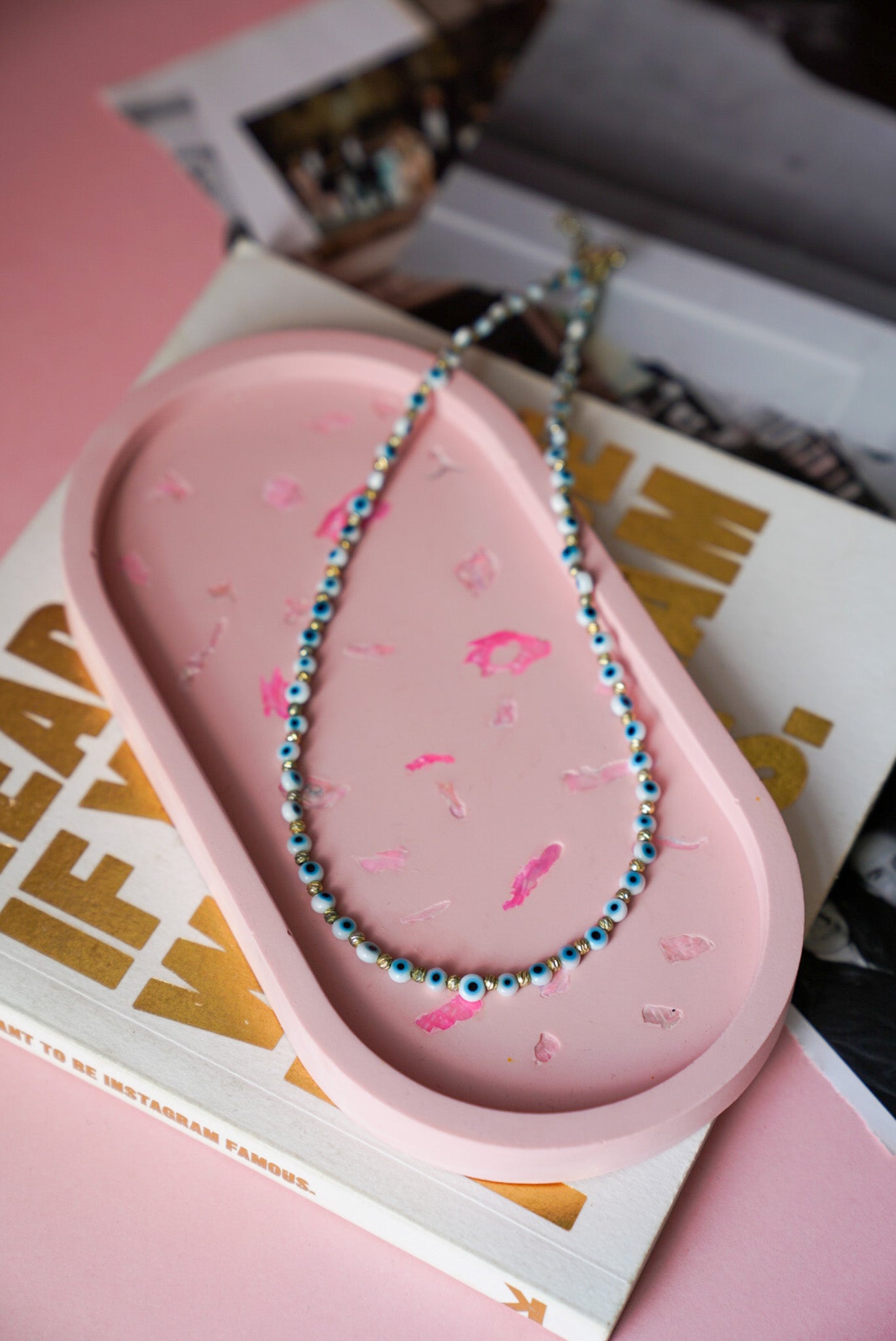 Evil Eye Beaded Coloured Necklace Regular