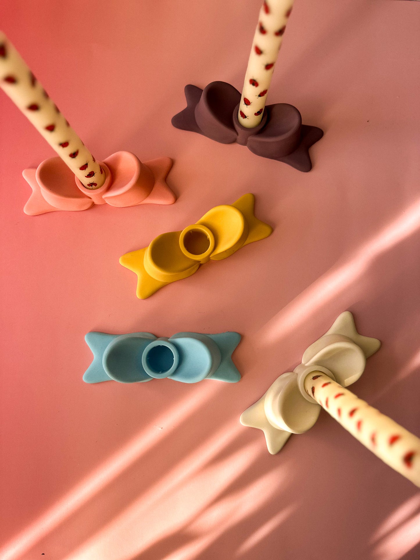 Bow Shaped Candlestick Holder