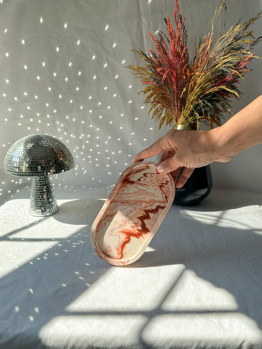 Marble Oval Decorative Tray