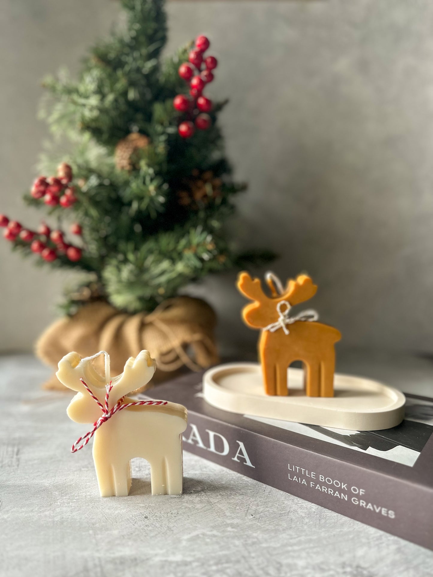Reindeer Christmas Candles