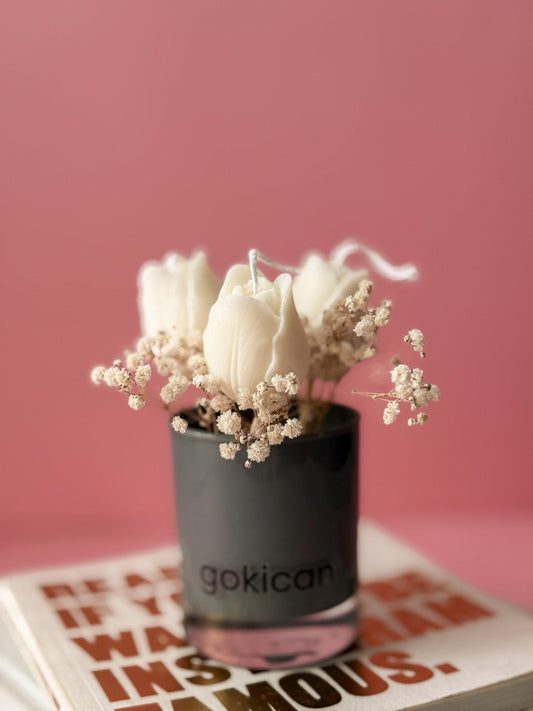 Tulip Garden in Grey