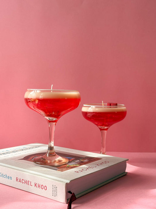 Cocktail Candle Strawberry Vanilla Scent