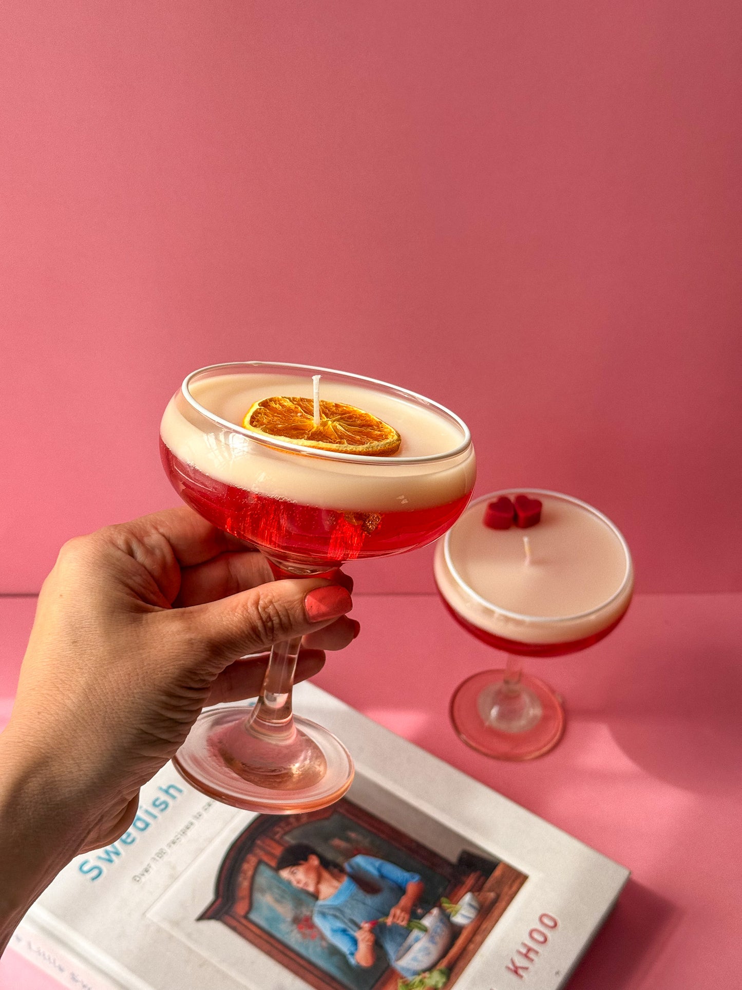 Cocktail Candle Strawberry Vanilla Scent