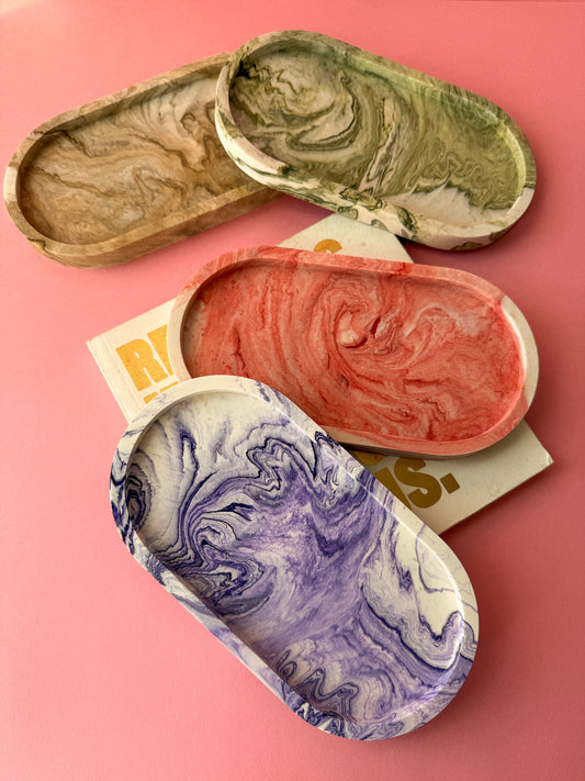 Marble Oval Decorative Tray