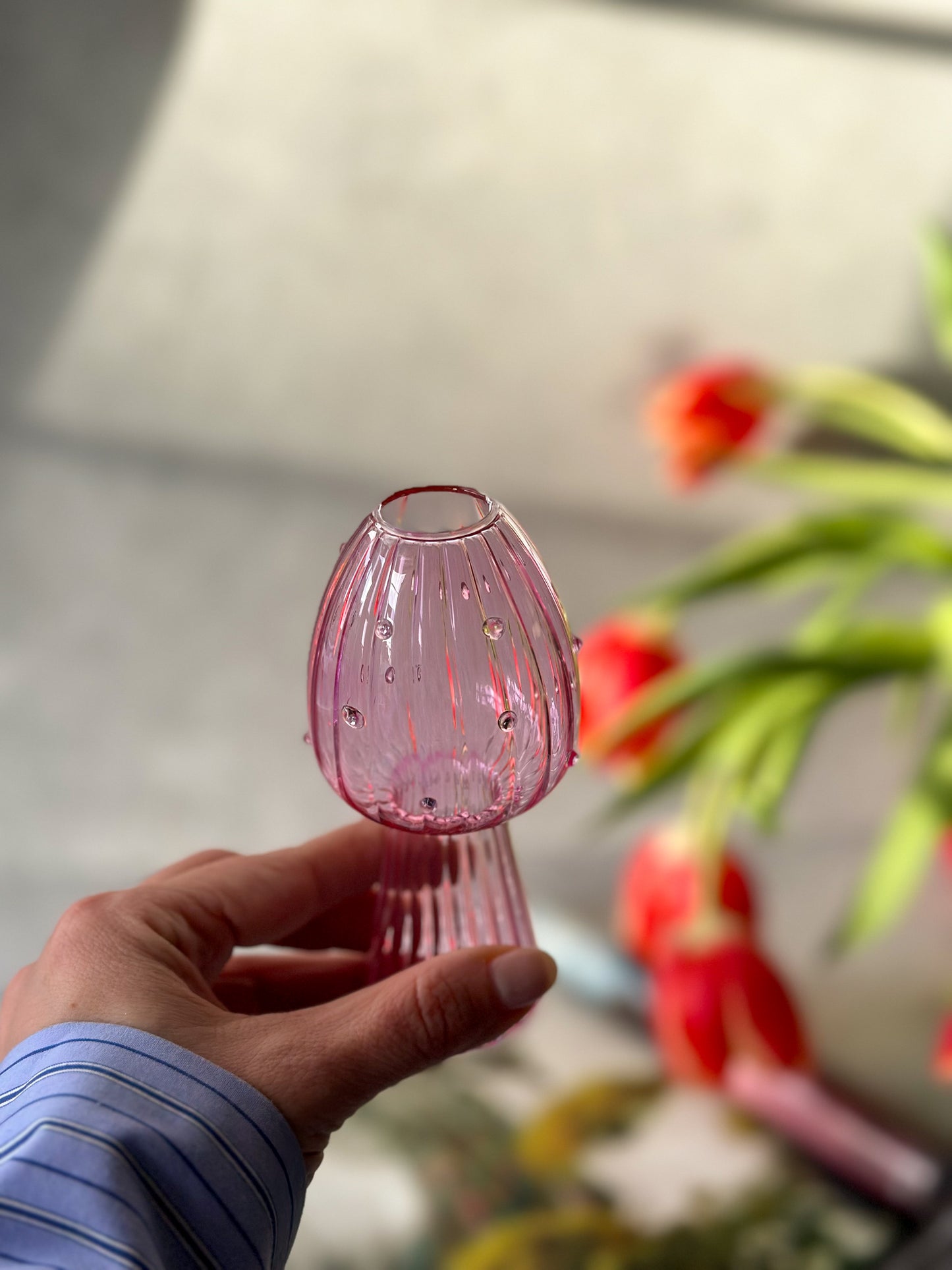 Mushroom Glass Vase
