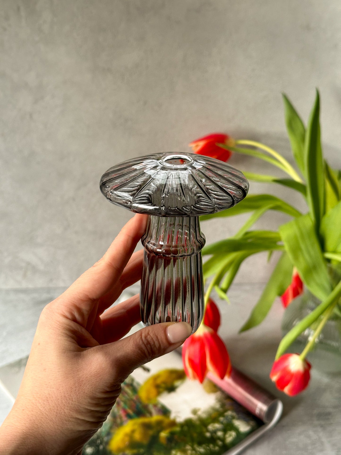 Mushroom Glass Vase