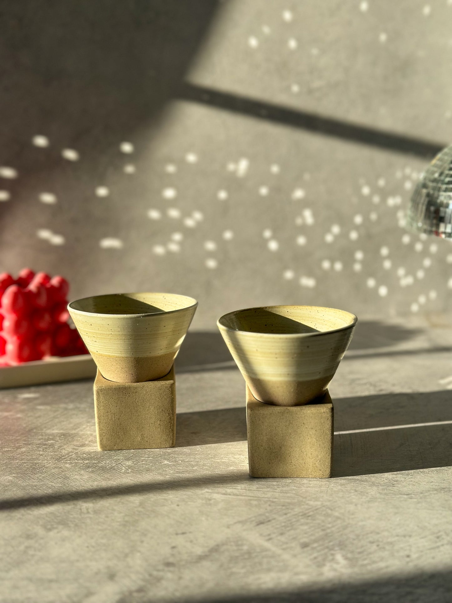 Triangular Cone Shape Ceramic Coffee Cup