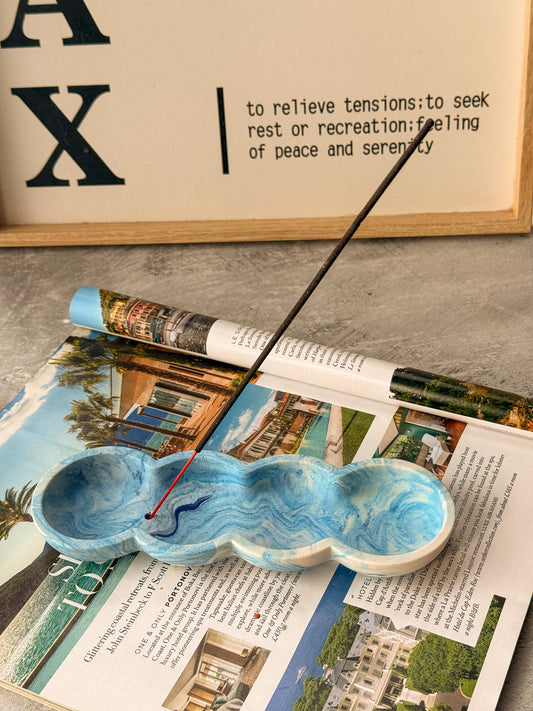 Marble Wavy Bubble Incense Stick Holders