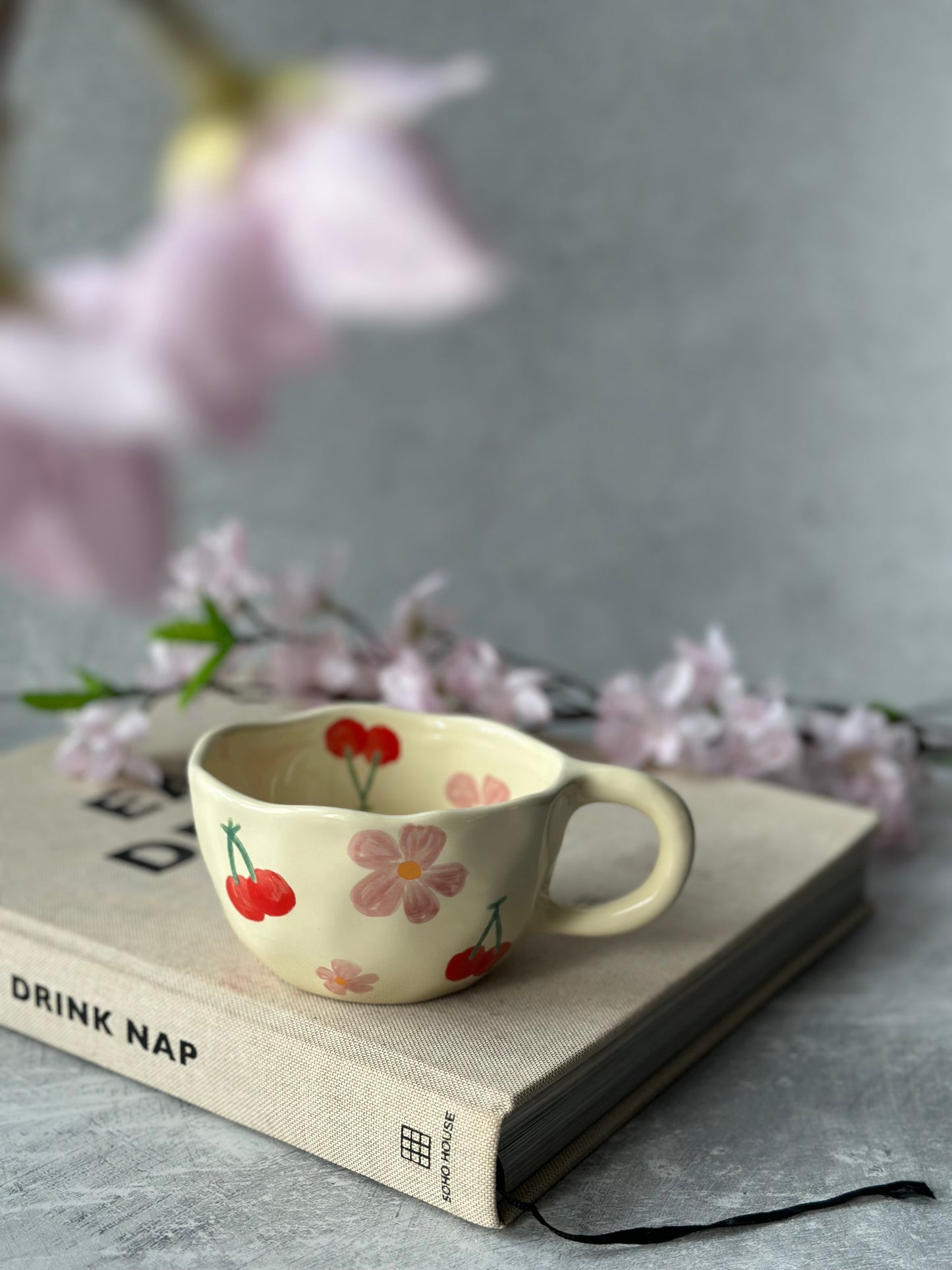 Cherry Ceramic Coffee Cup / Tea Mug