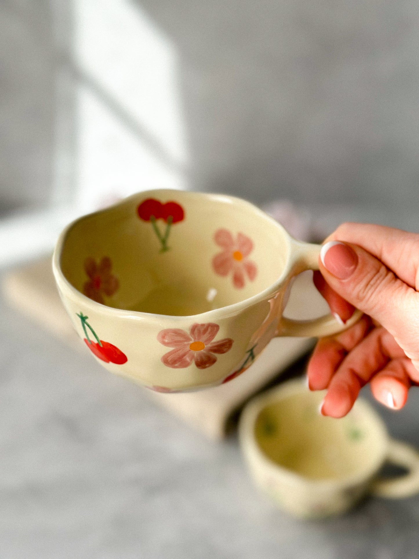 Cherry Ceramic Coffee Cup / Tea Mug