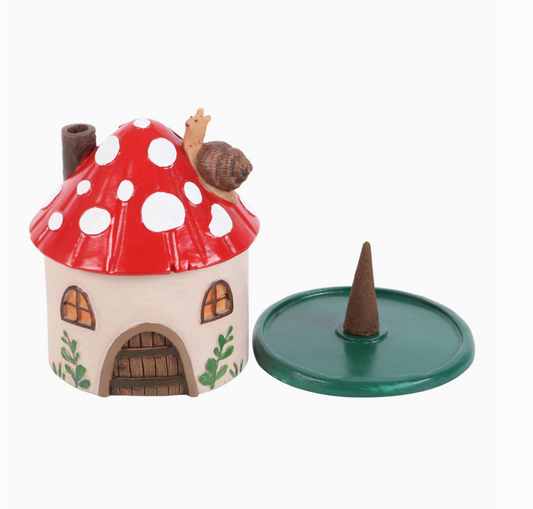 Mushroom House Resin Incense Cone Burner