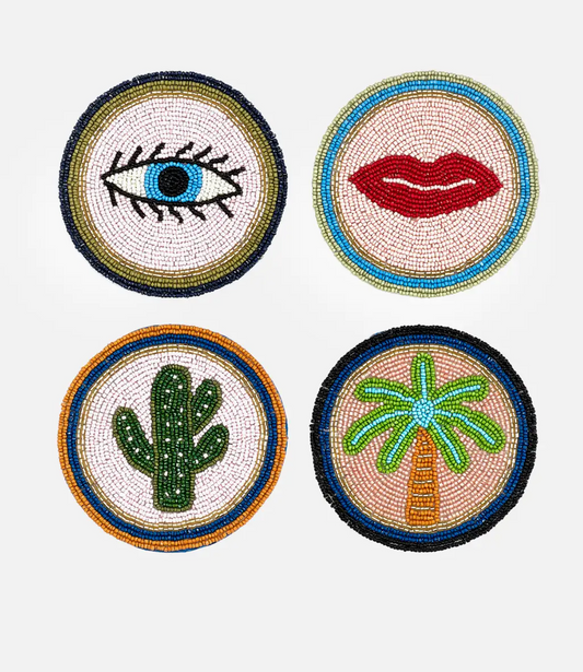 Icon Beaded Coasters Set of 4