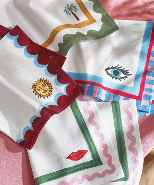 Set of Four Icon Napkins