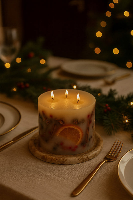 XL Cinnamon & Spiced Orange Botanical Candle – Three Wick