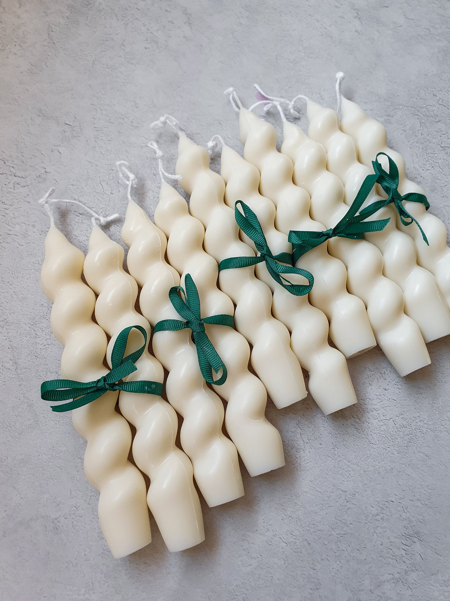 Set of Two Spiral Taper Candles