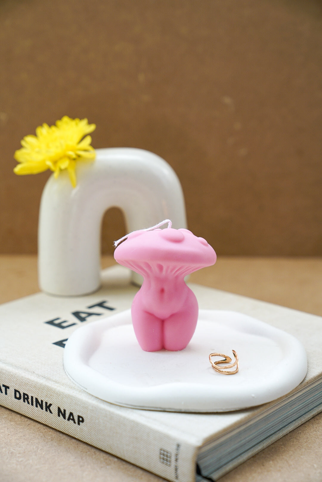 Mushroom Goddess Candle