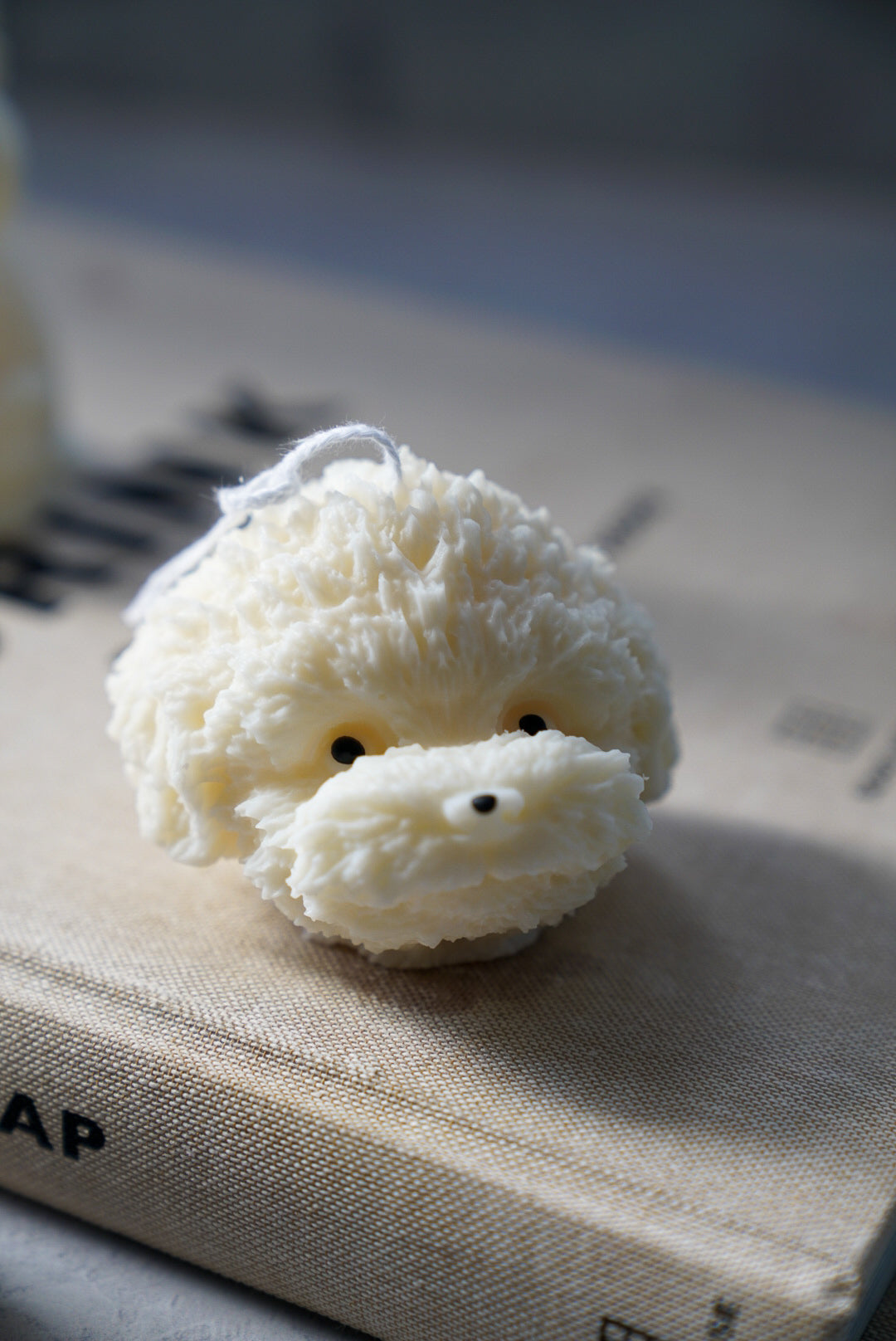 Medium Bichon Puppy Dog Candle head
