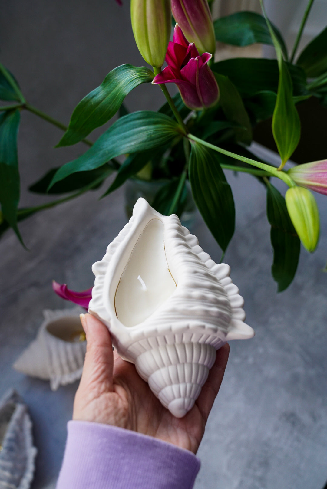 Shell Trinket Dish W/ Candle or without.