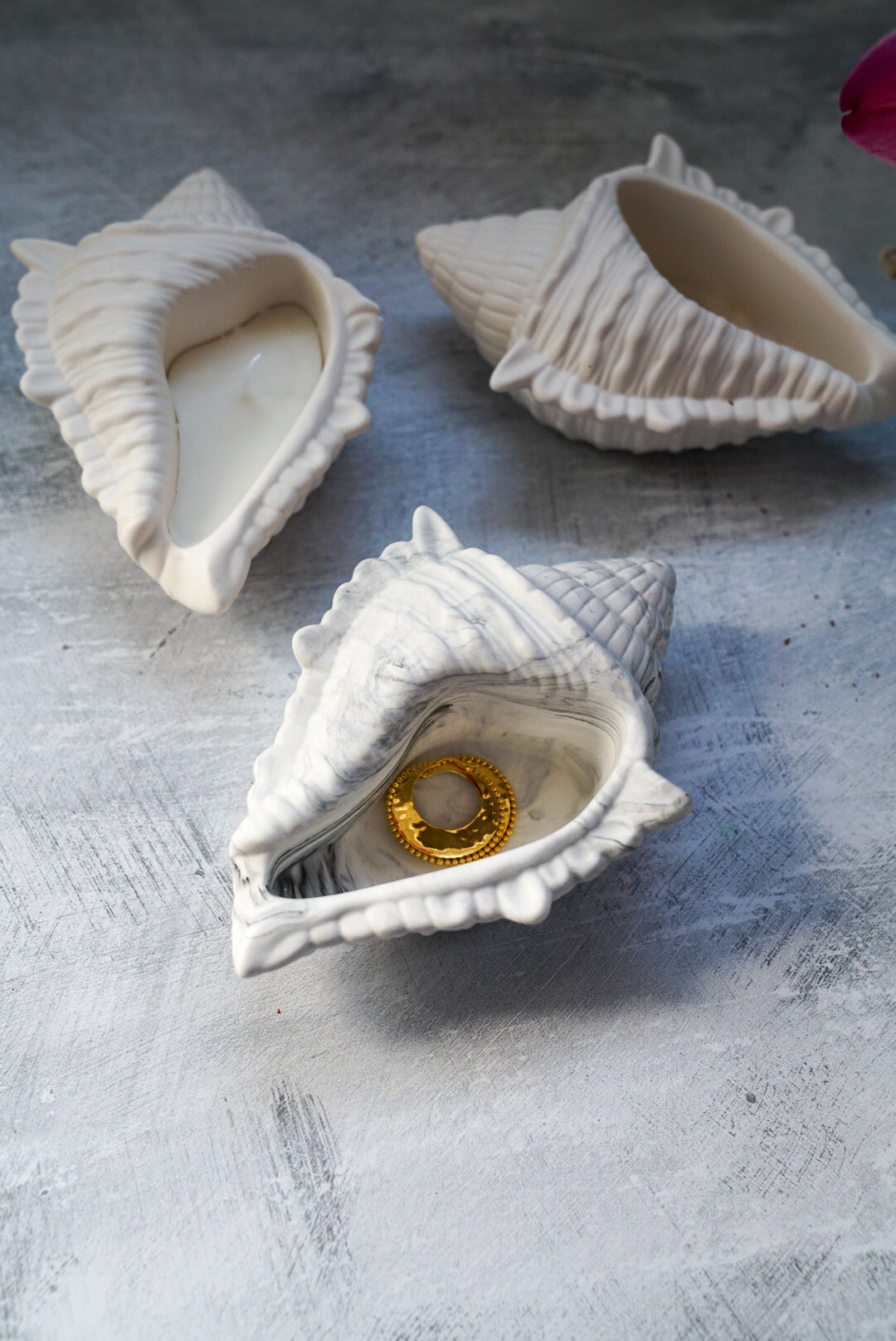 Shell Trinket Dish W/ Candle or without.