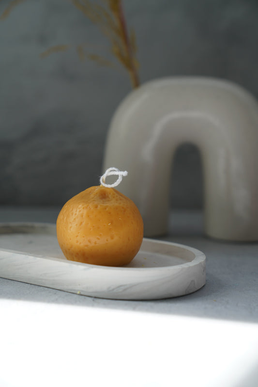 Orange Shaped Candle