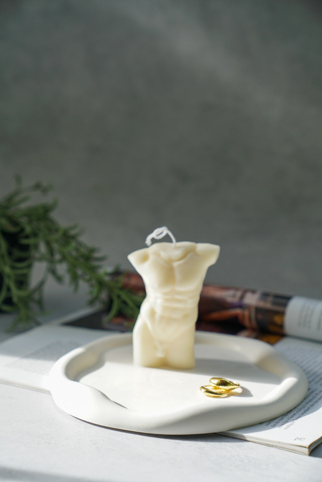 Male Torso Candle