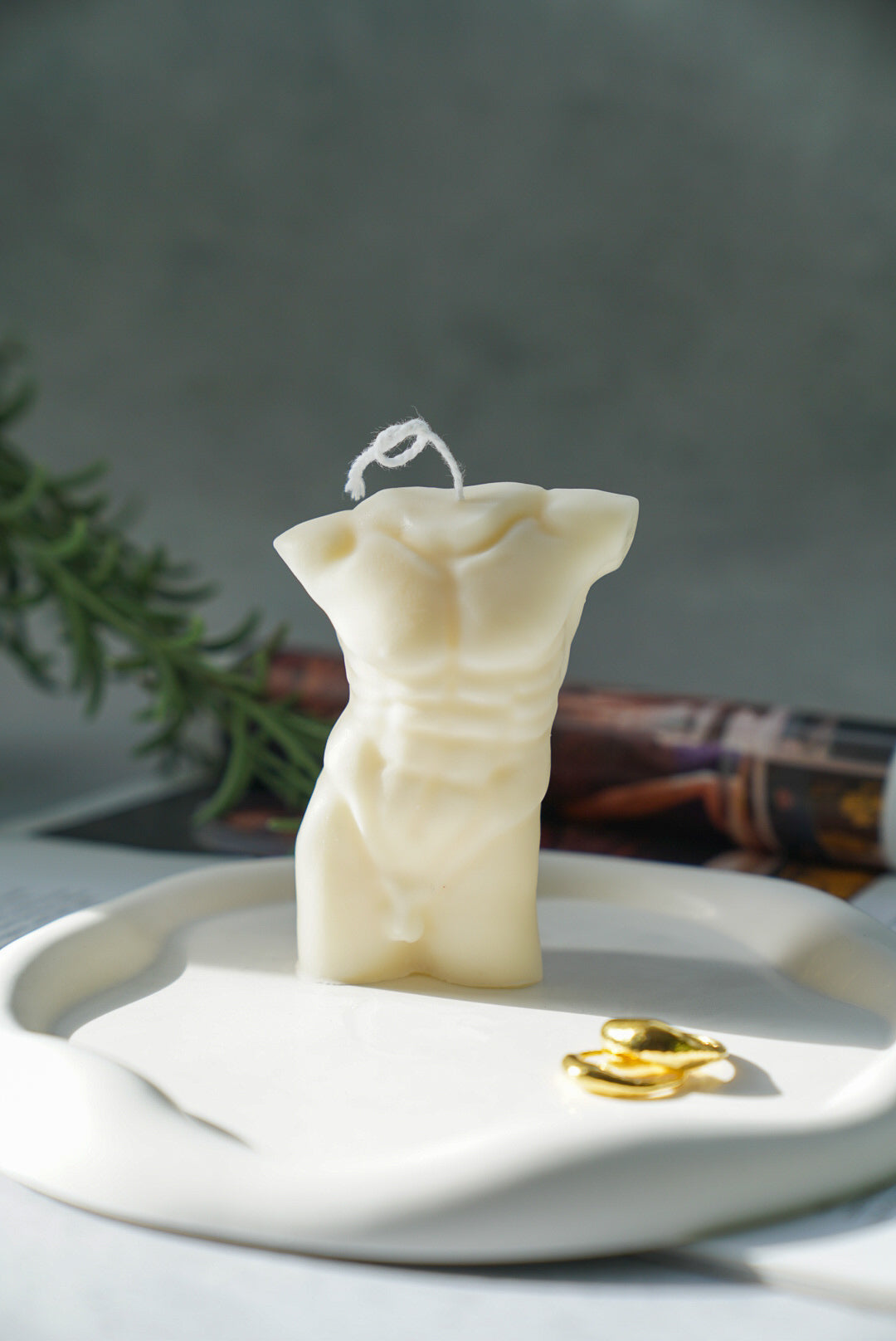 Male Torso Candle
