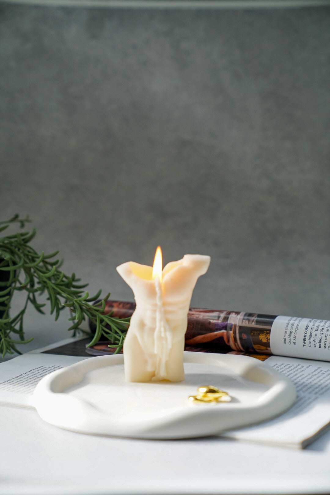Male Torso Candle