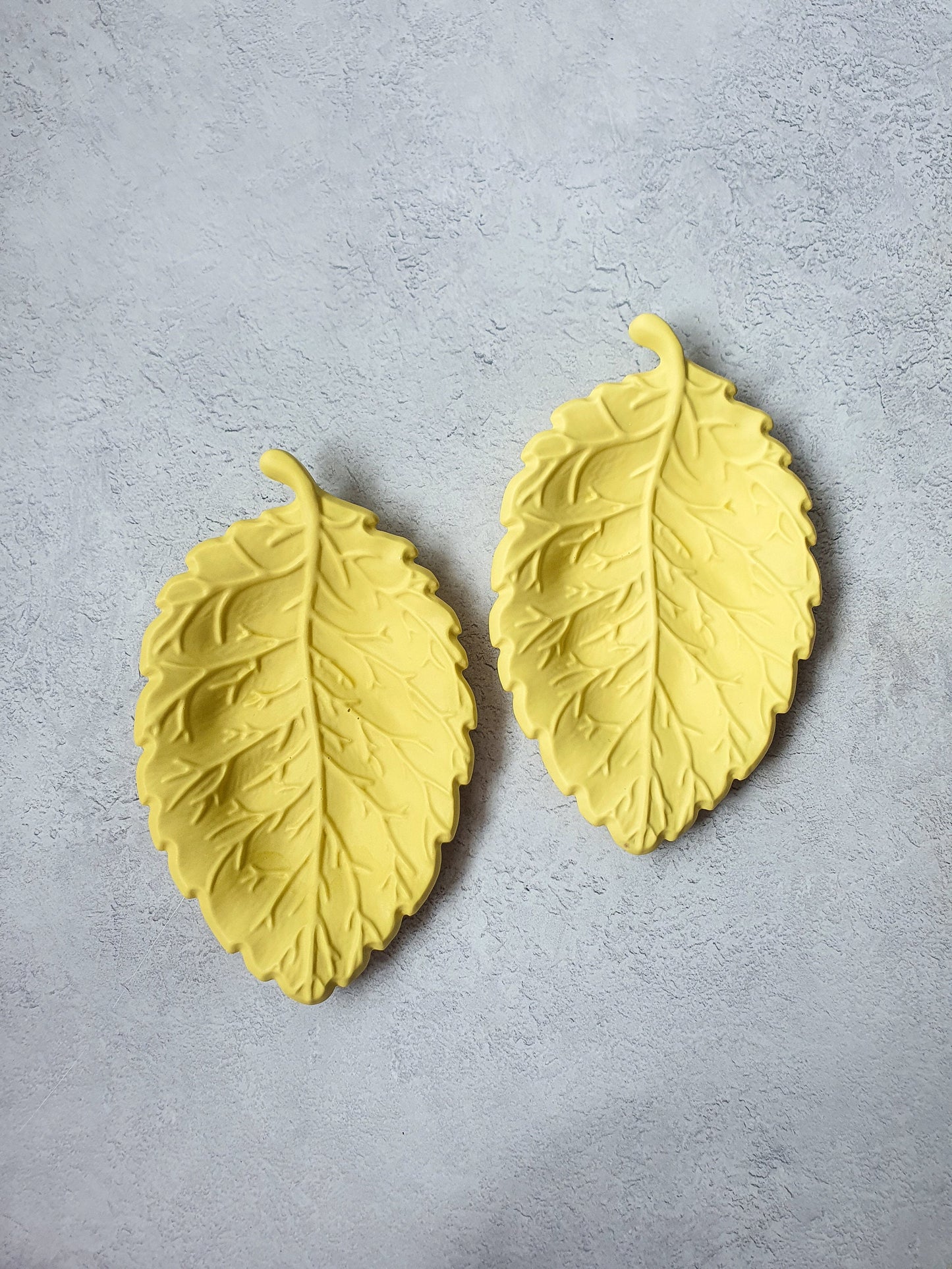 Two Yellow Leaf Trinket Dish