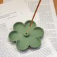 Zen Green Flower Shaped Incense Holder