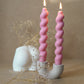 U Shape Candle Holder & 2x Twisted Candle Set