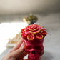 Rose Skull Candle