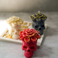 Rose Skull Candle